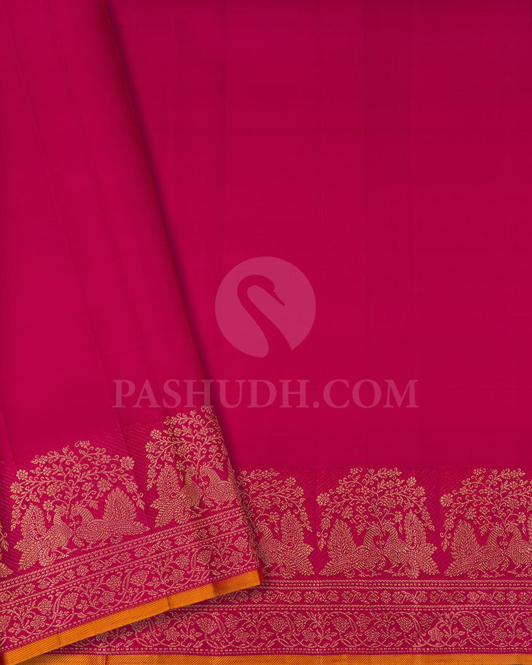 Powder Blue & Rani Pink Kanjivaram Silk Saree-S1439(A)