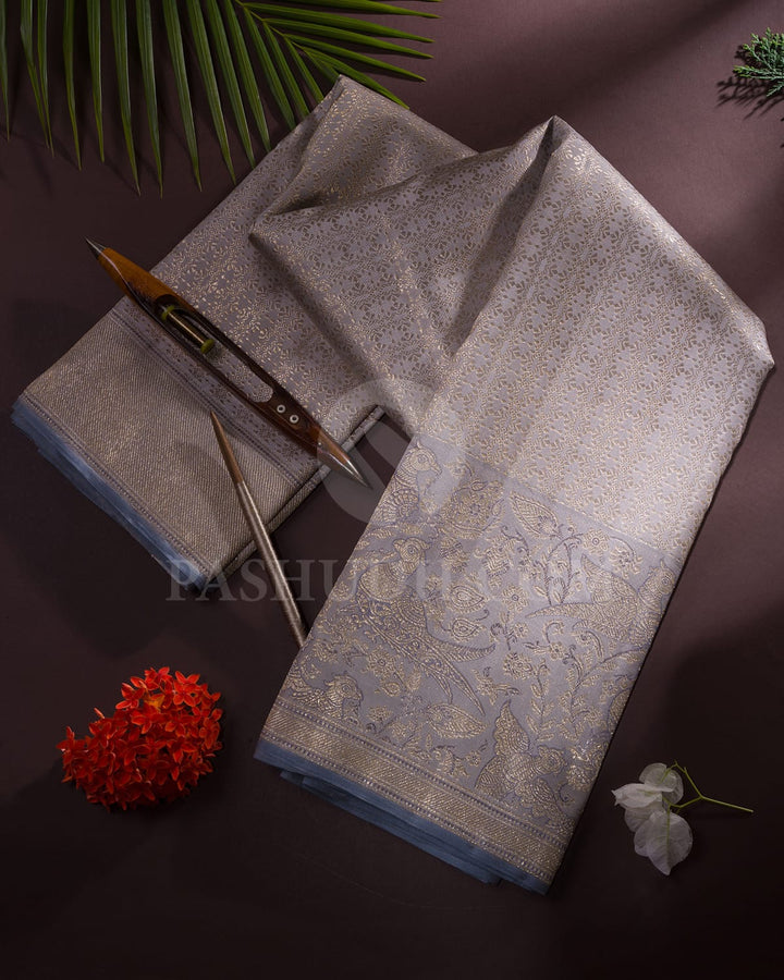 Grey Kanjivaram Silk Saree-S1405(C)