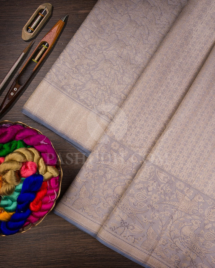 Grey Kanjivaram Silk Saree-S1405(C)