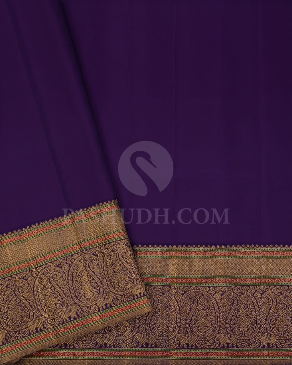 Red & Navy Blue Kanjivaram Silk Saree-S1071(D)