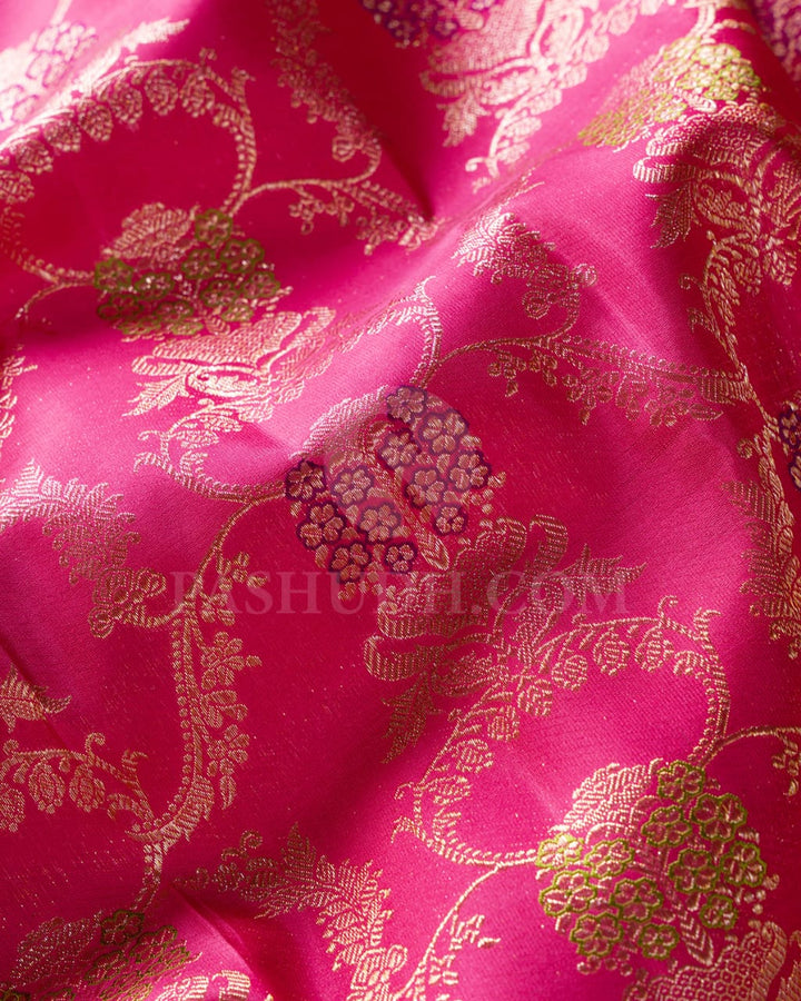 Watermelon Pink Kanjivaram Silk Saree-S1246(D)