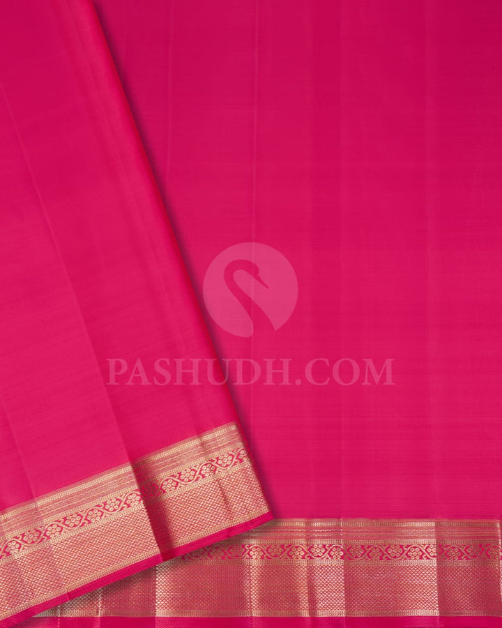 Watermelon Pink Kanjivaram Silk Saree-S1246(D)
