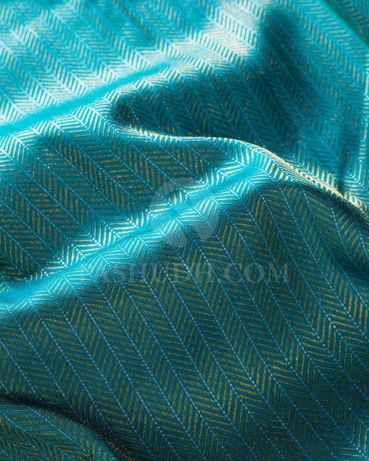 Anandha Blue With Purple  Kanjivaram Silk Saree-S1321(D)