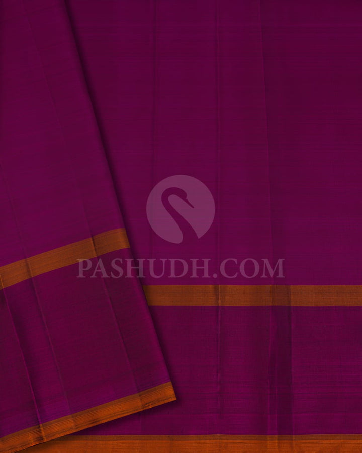 Purple & Magenta Pure Kanjivaram Silk Saree-SP16