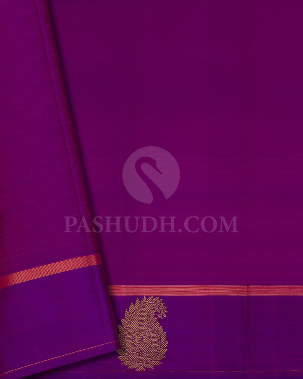 Bright Pink & Violet Pure Kanjivaram Silk Saree-SP14