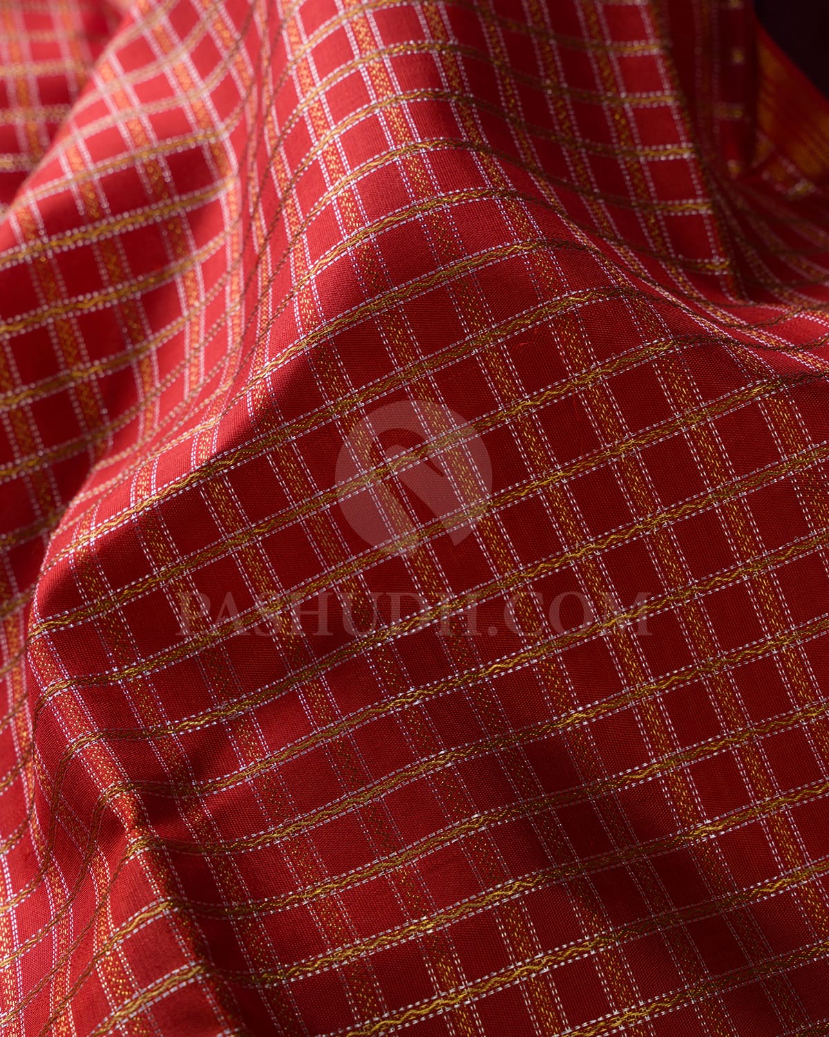 Dark Orange & Aubergine Pure Kanjivaram Silk saree - SP68