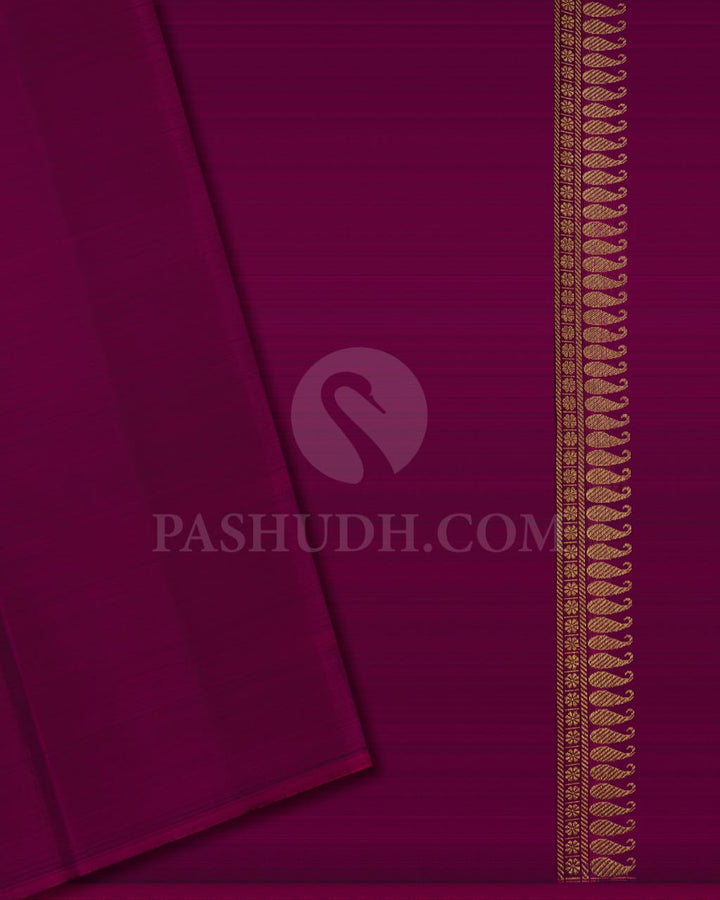 Green And Magenta Pure Kanjivaram Silk Saree-SP75