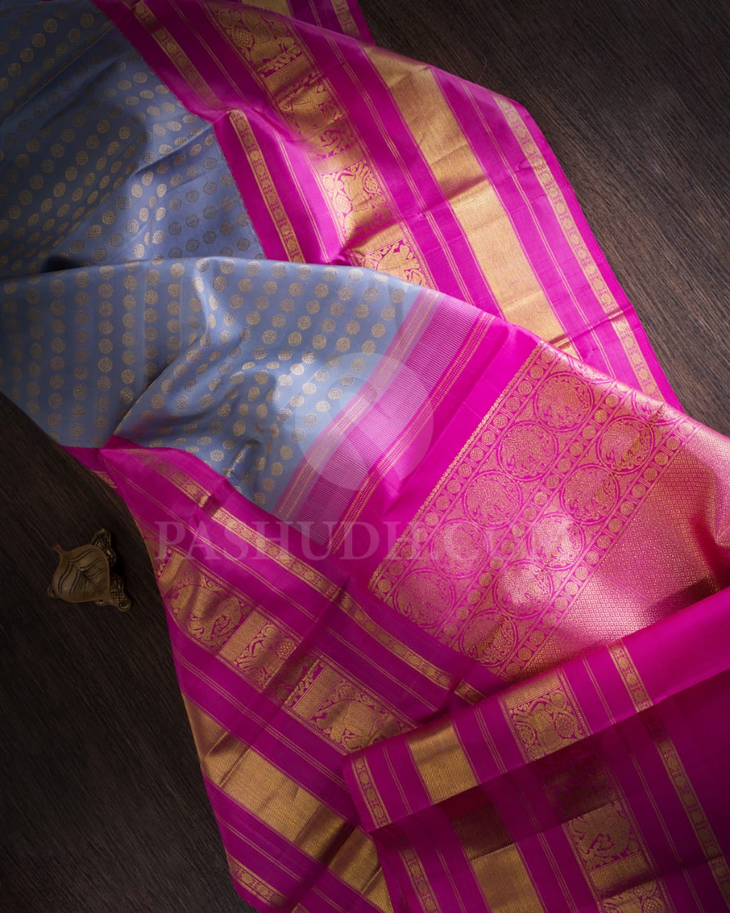 Grey  Kanjivaram Silk Saree-SP62