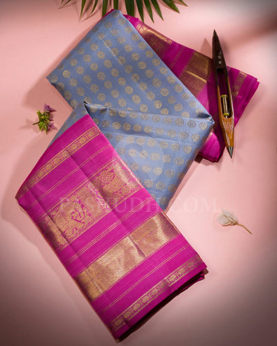 Grey  Kanjivaram Silk Saree-SP62