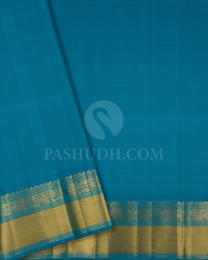 Lavender and Anandha Blue Pure Kanjivaram Silk Saree-SP53