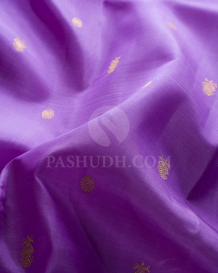 Lavender and Anandha Blue Pure Kanjivaram Silk Saree-SP53