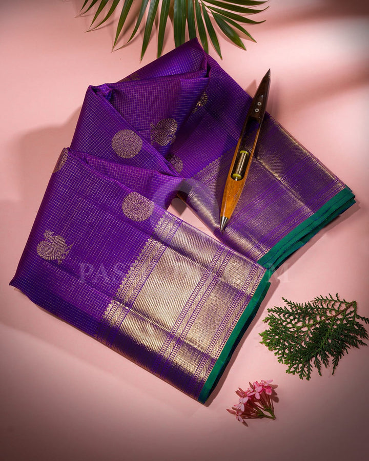Violet Pure  Kanjivaram Silk Saree-SP69