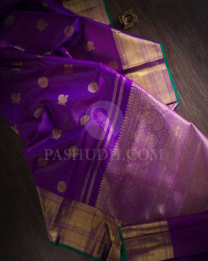 Violet Pure  Kanjivaram Silk Saree-SP69
