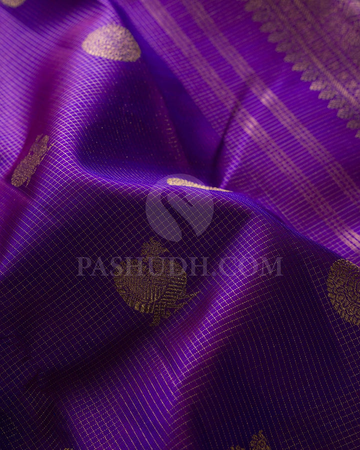 Violet Pure  Kanjivaram Silk Saree-SP69