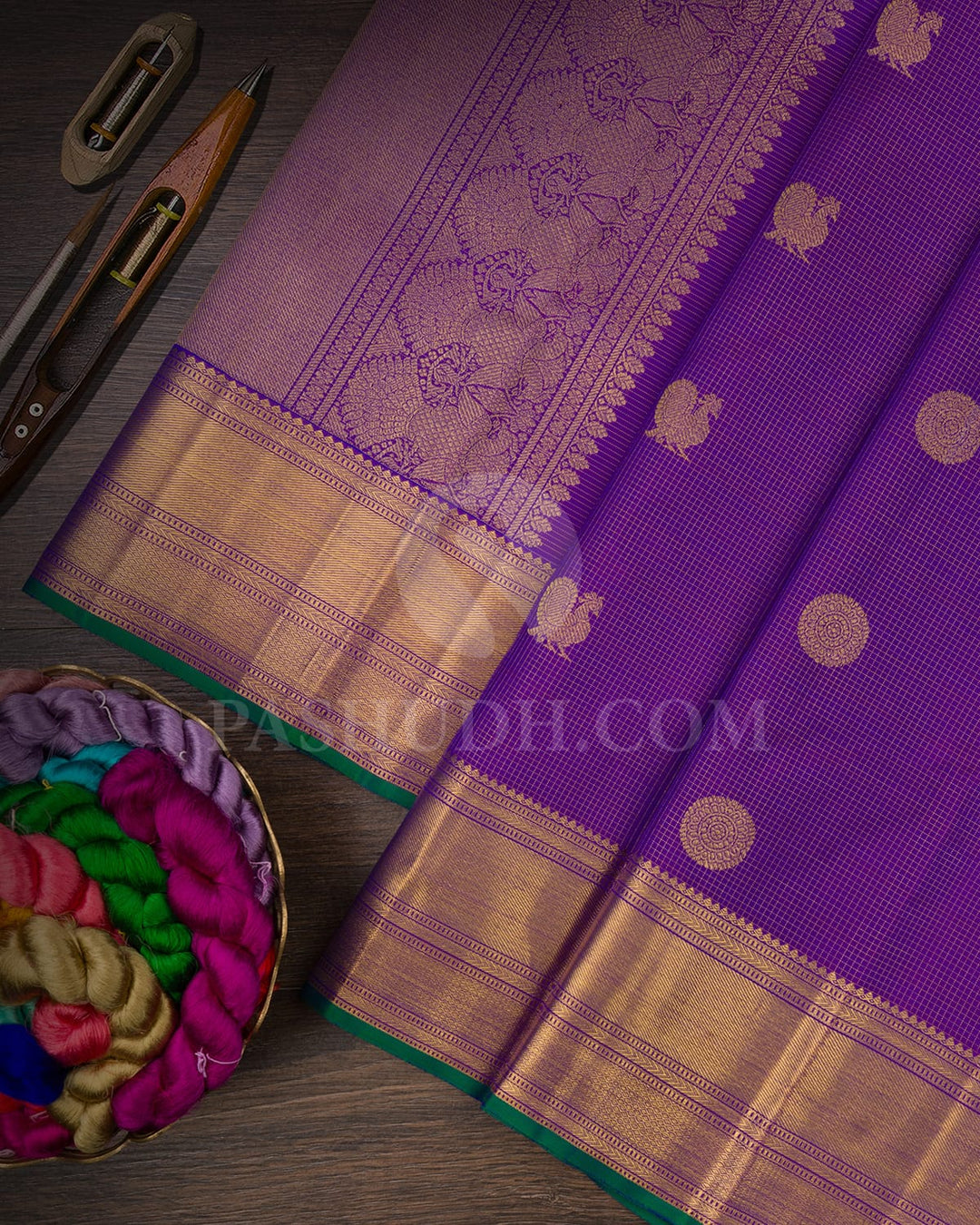 Violet Pure  Kanjivaram Silk Saree-SP69