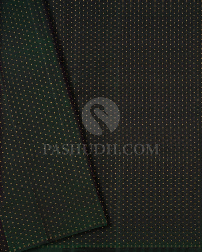 Half White,Rani Pink & Bottle Green Traditional Borderless Pure Kanjivaram Silk Saree-SP82