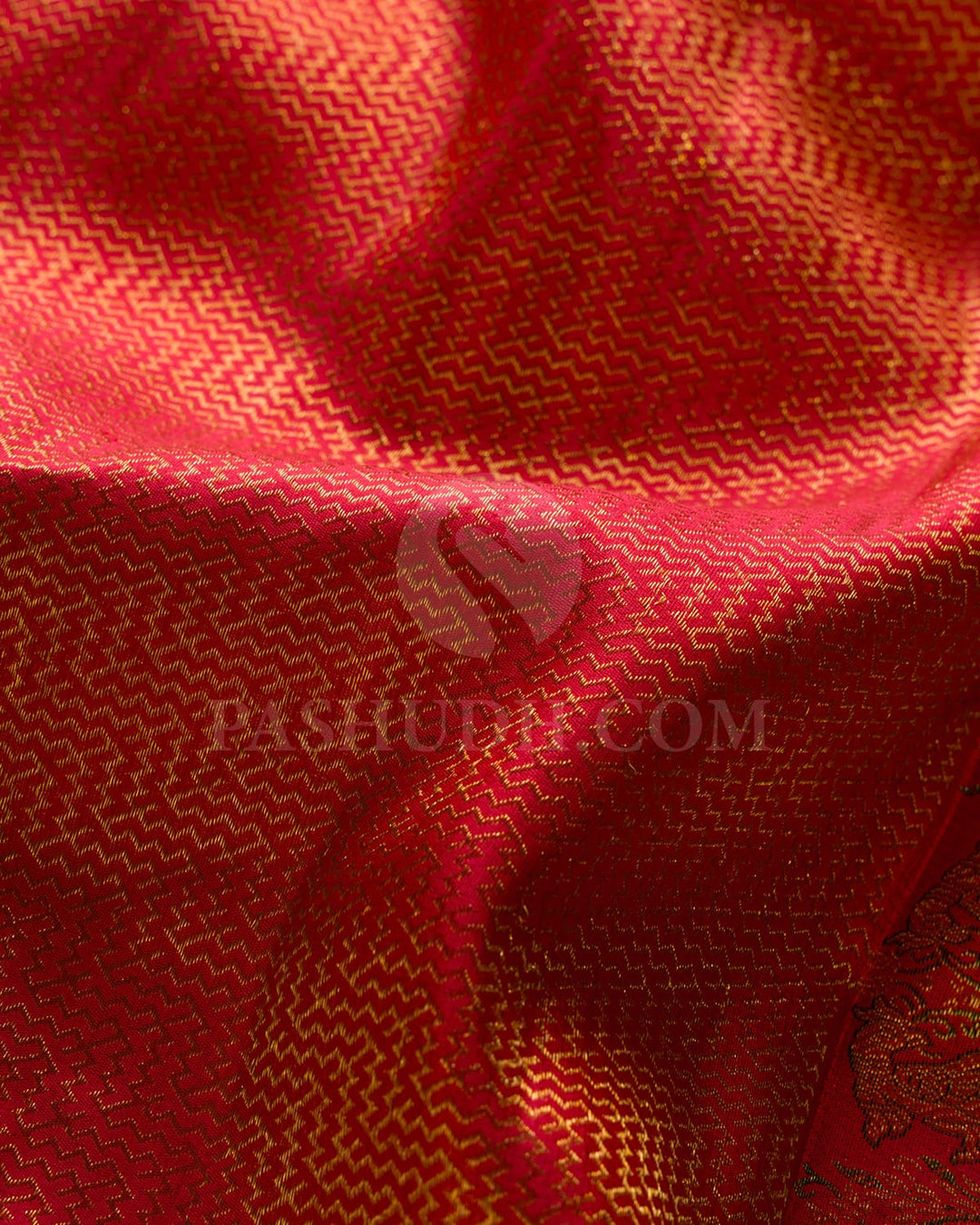 Bright Red Kanjivaram Silk Saree-S1451(A)