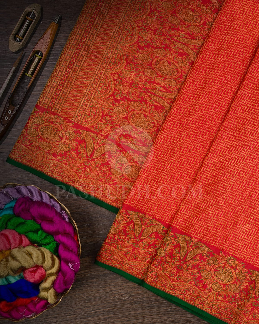 Bright Red Kanjivaram Silk Saree-S1451(A)