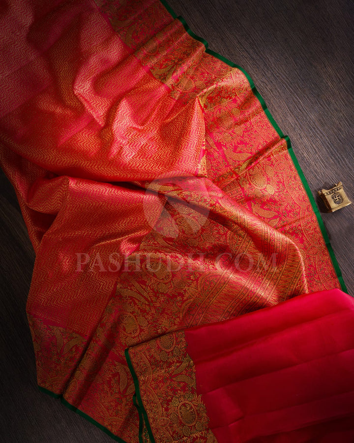 Bright Red Kanjivaram Silk Saree-S1451(A)