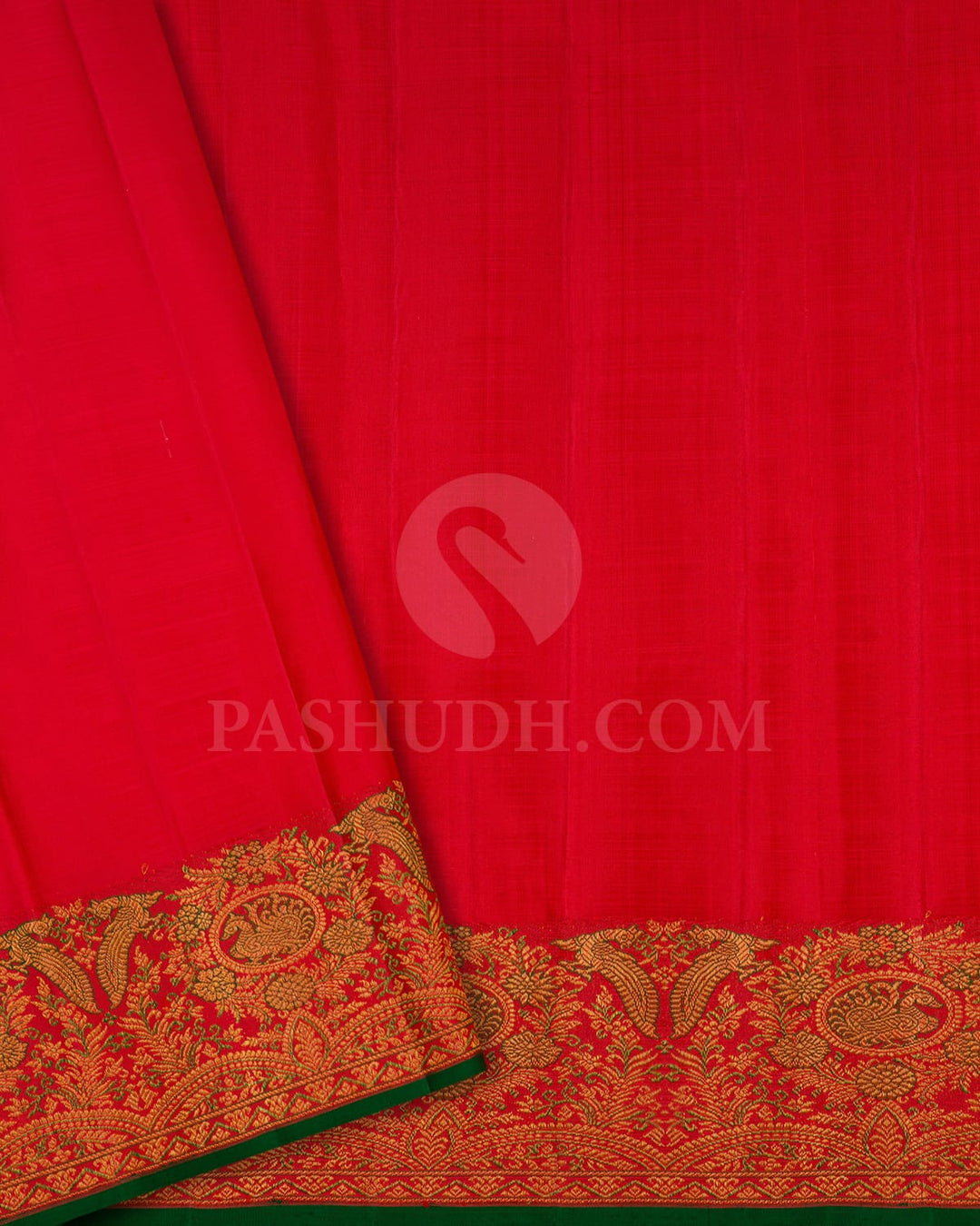 Bright Red Kanjivaram Silk Saree-S1451(A)
