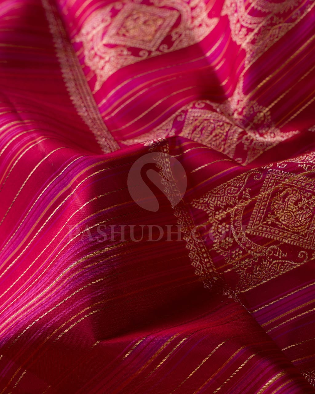 Red & Cream Kanjivaram Silk Saree-S1452(A)