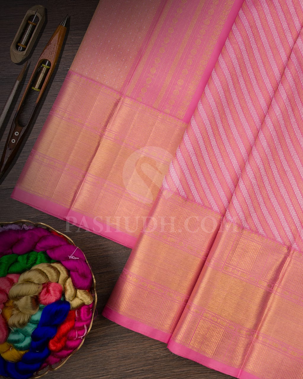 Baby Pink Pure  Kanjivaram Silk Saree-SP60