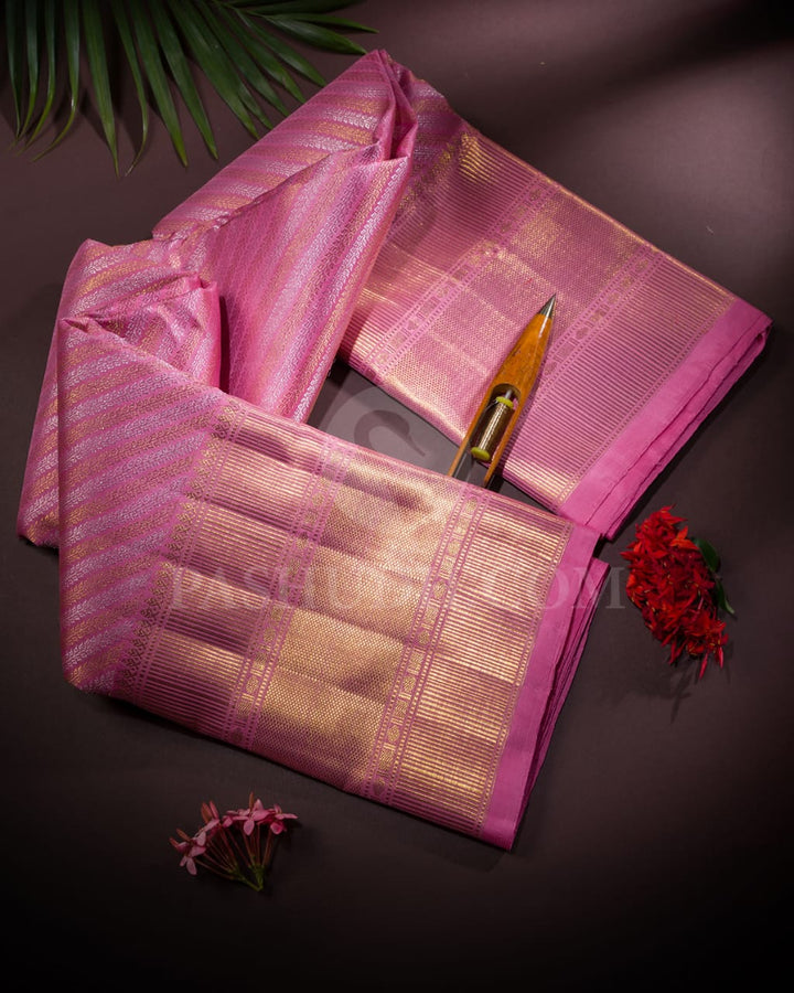 Baby Pink Pure  Kanjivaram Silk Saree-SP60