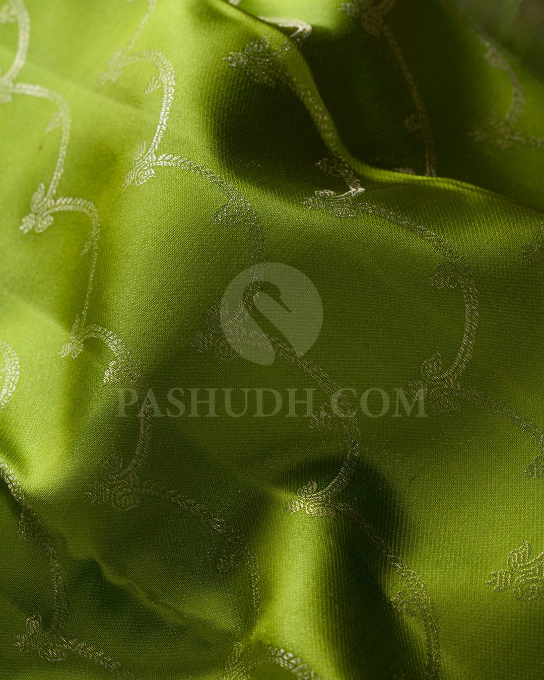 Parrot Green & Mild Baby Pink Kanjivaram Silk Saree-DJ351(H)