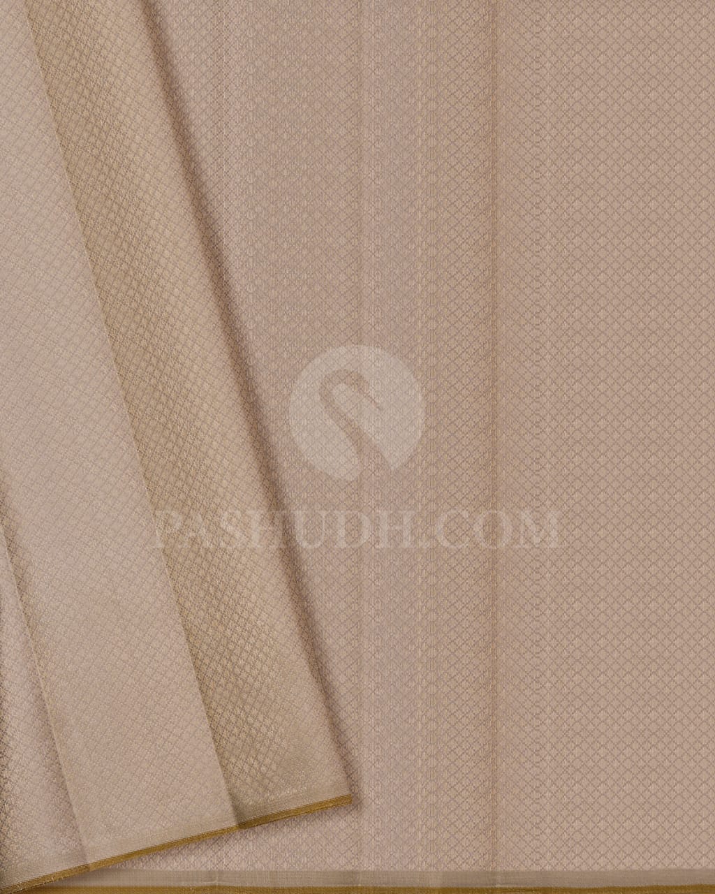 Pink Shot Orange & Grey Traditional Borderless Kanjivaram Silk Saree-S1425(C)