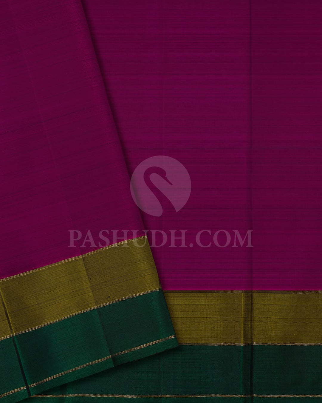 Violet & Double Shaded Green Pure Kanjivaram Silk Saree-SP72
