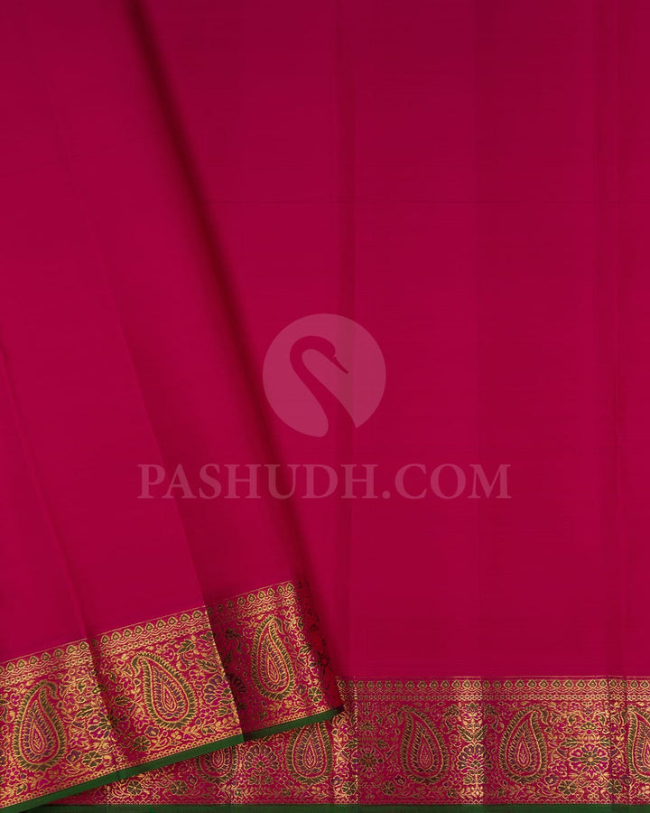 Rani Pink Kanjivaram Silk Saree-DJ359(B)