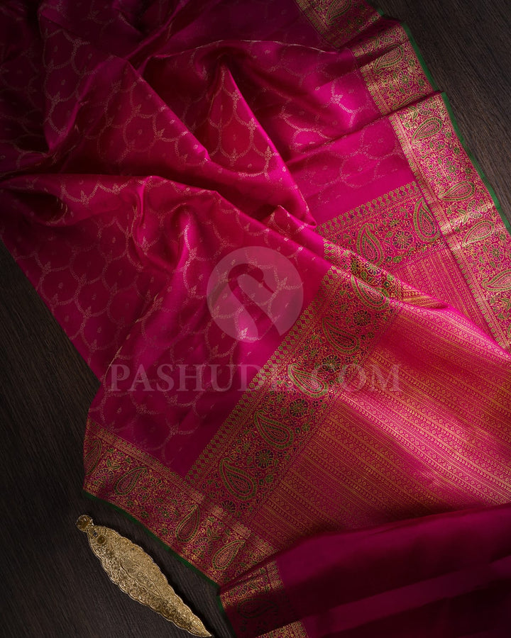 Rani Pink Kanjivaram Silk Saree-DJ359(B)