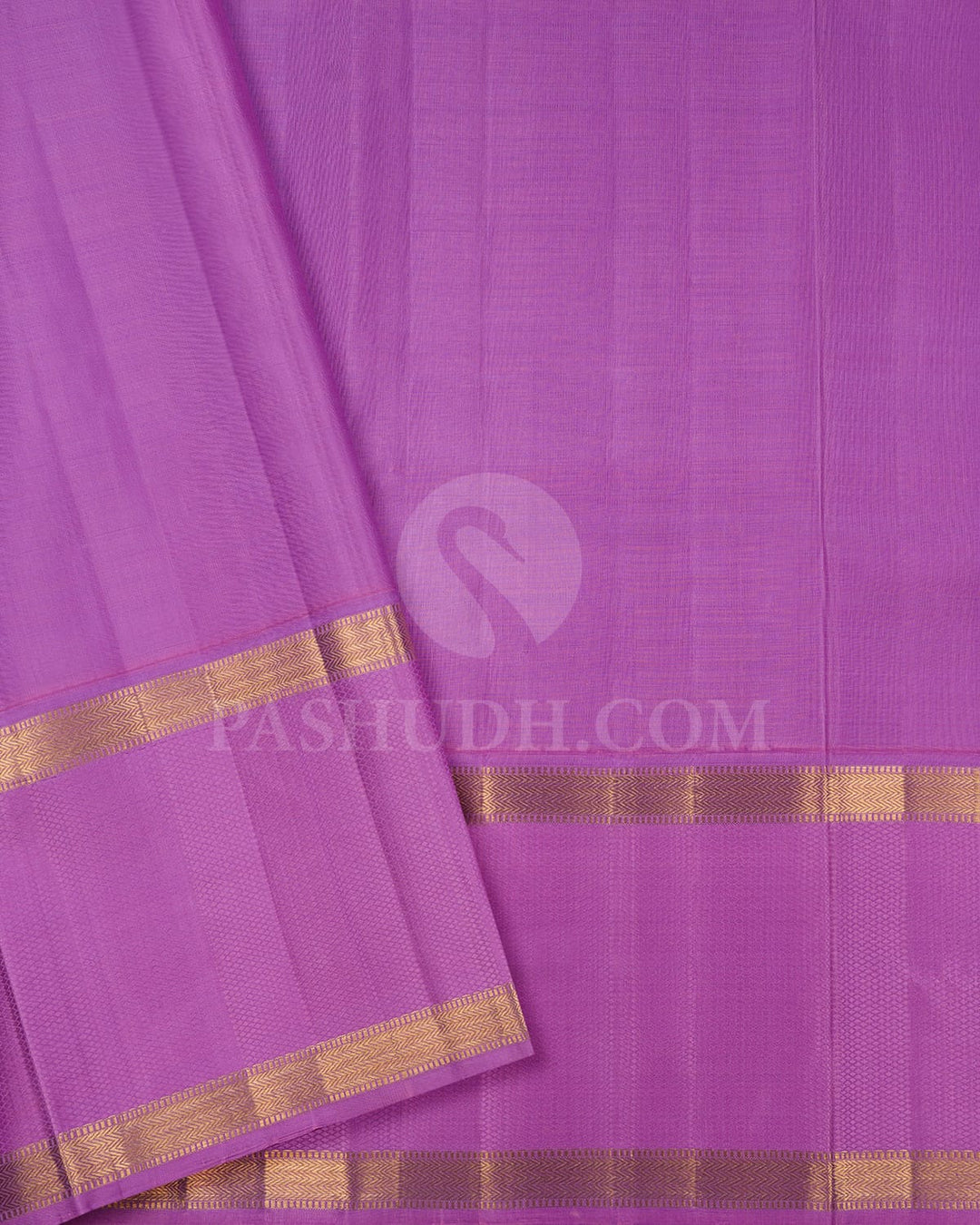 Turquoise Blue & Lilac Pure Kanjivaram Silk Saree-SP58