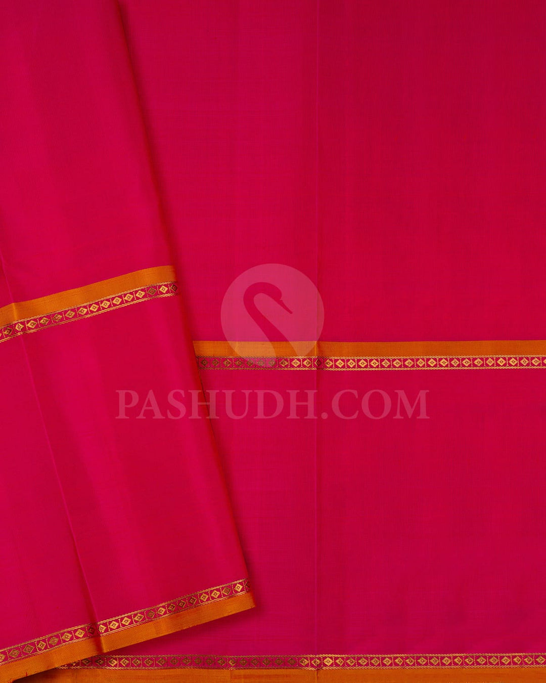 Dual Shaded Blue & Bright Rani Pink Pure Kanjivaram Silk Saree-SP84