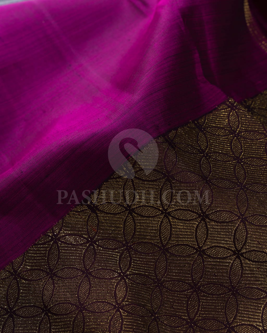Magenta And Burgundy Pure Kanjivaram Silk Saree-SP109