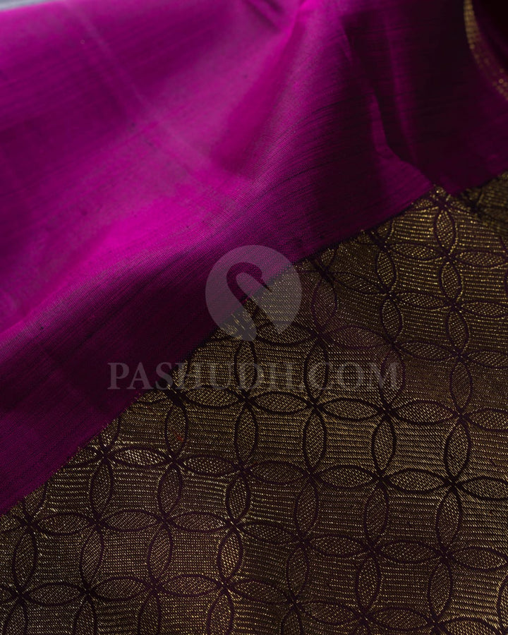 Magenta And Burgundy Pure Kanjivaram Silk Saree-SP109