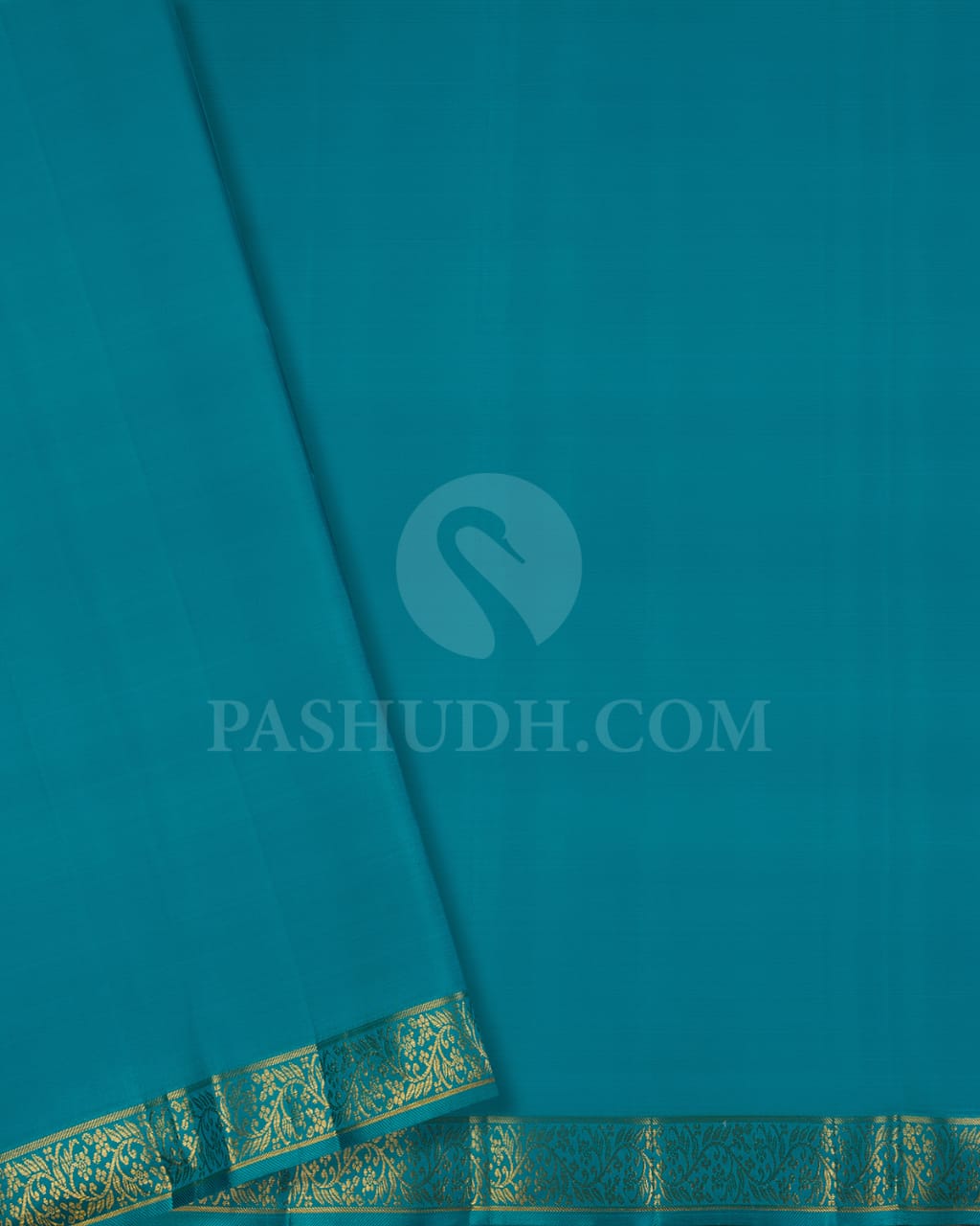 Navy Blue And Deep Teal Kanjivaram Silk Saree-S1330(C)