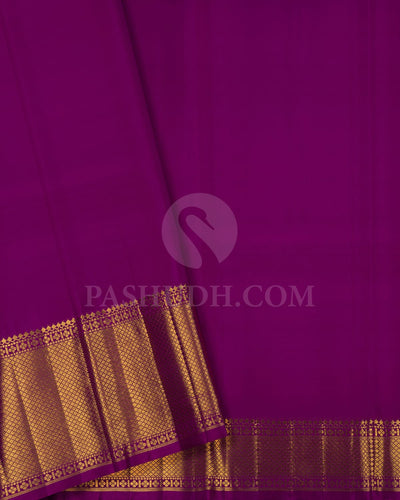 Violet Bridal Pure Kanjivaram Silk Saree -P181(A)