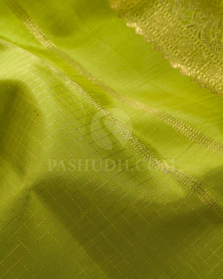 Olive Green Traditional Pure Kanjivaram Silk Saree-SP130