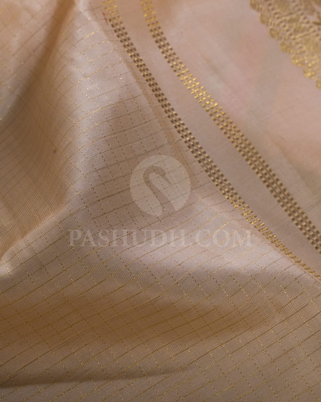 Beige Traditional Pure Kanjivaram Silk Saree-SP129