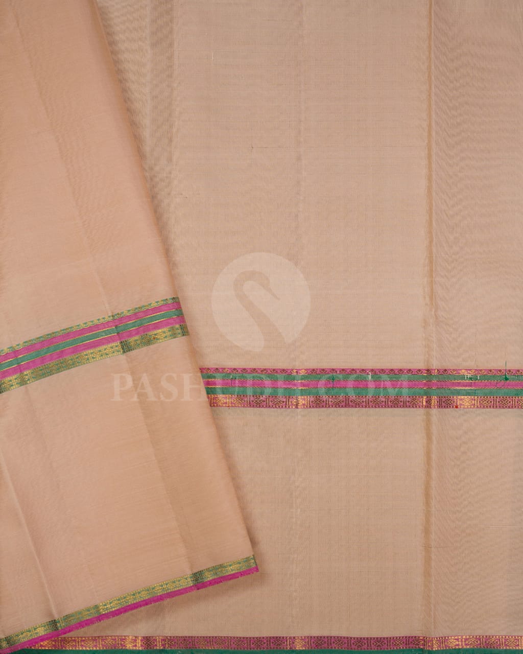 Beige Traditional Pure Kanjivaram Silk Saree-SP129