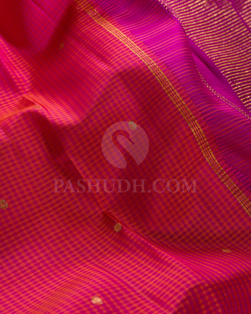Rani Pink And Purple Kanjivaram Silk Saree-S1055(D)