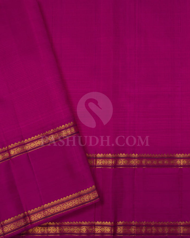 Rani Pink And Purple Kanjivaram Silk Saree-S1055(D)