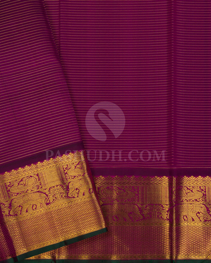 Pink And Magenta Pure Kanjivaram Silk Saree-SP91