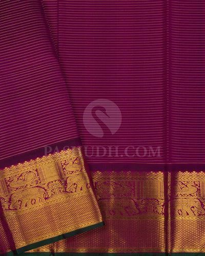 Pink And Magenta Pure Kanjivaram Silk Saree-SP91