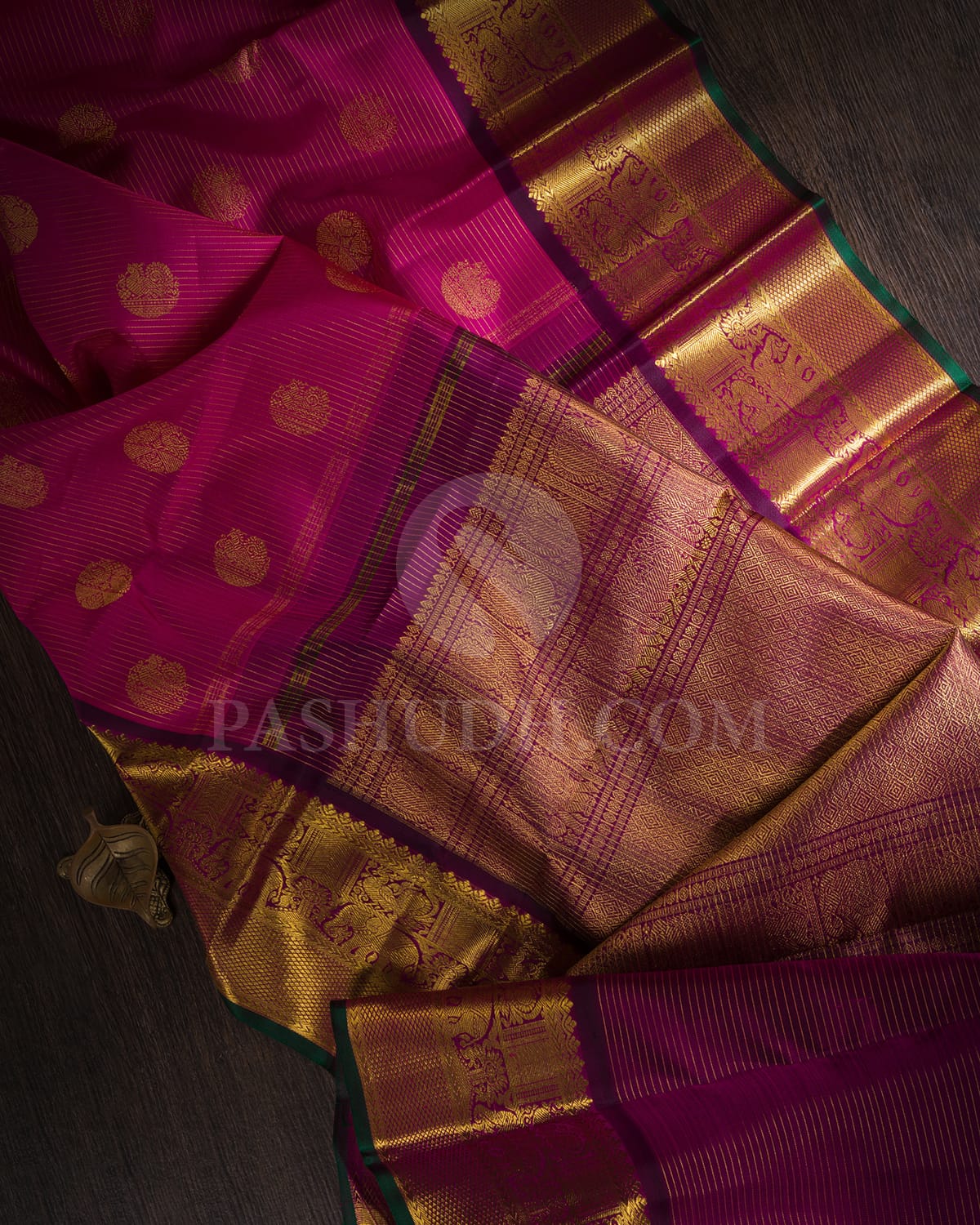 Pink And Magenta Pure Kanjivaram Silk Saree-SP91