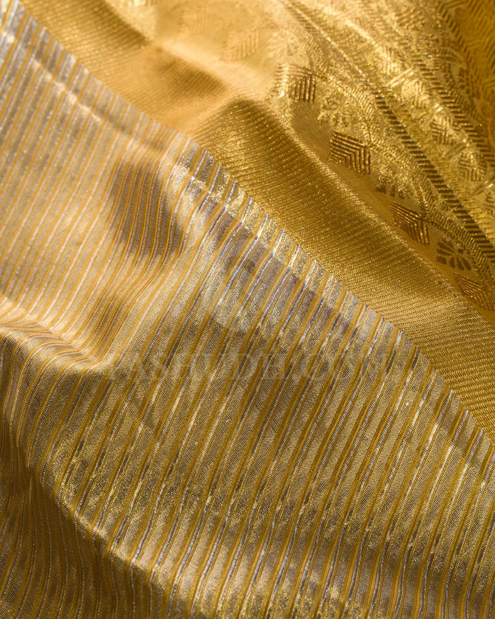 Antique Gold Tissue Bridal Kanjivaram Silk Saree-SP102