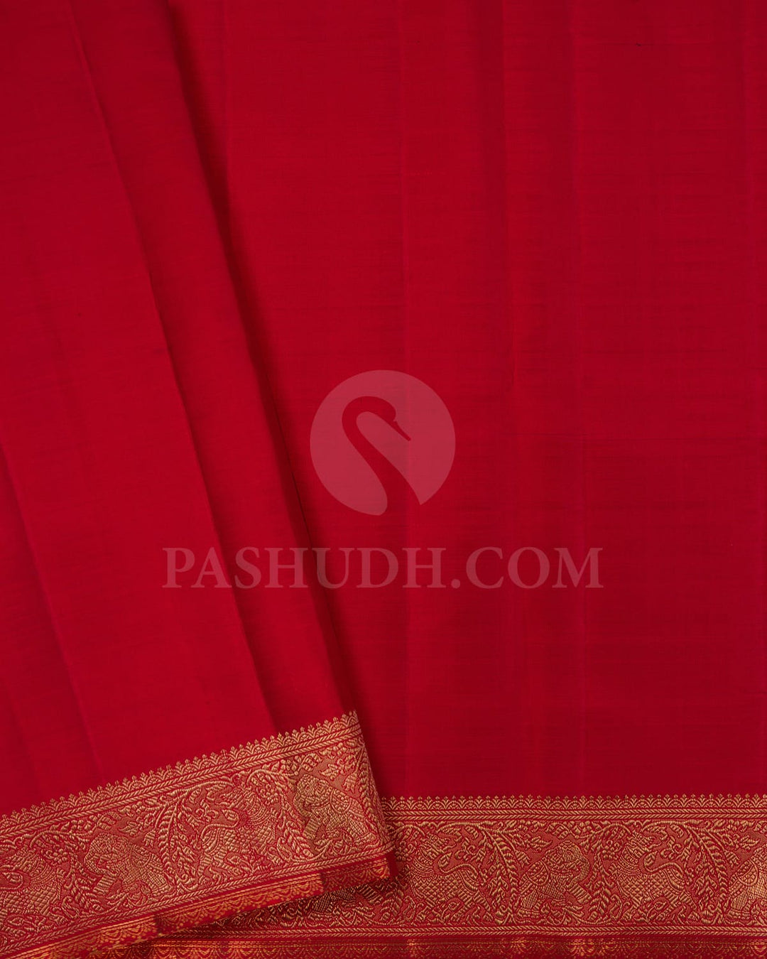 Black And Red Kanjivaram Silk Saree-S1465(A)