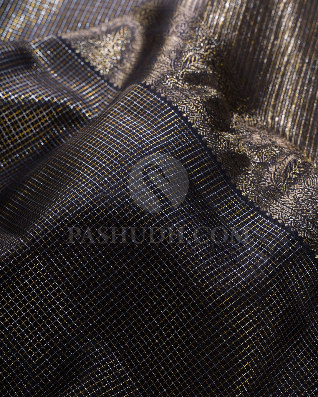 Black And Red Kanjivaram Silk Saree-S1465(A)