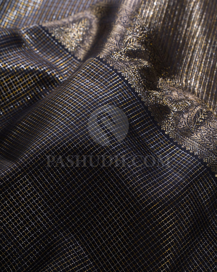 Black And Red Kanjivaram Silk Saree-S1465(A)